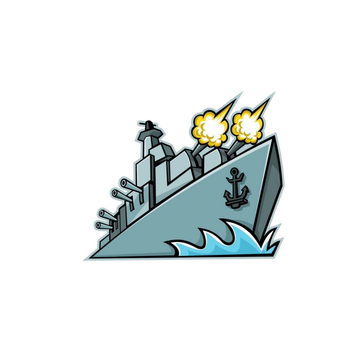 Battleship Sticker | Warship Design | Customized Sticker BD