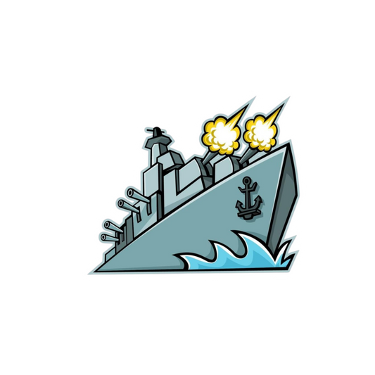 Battleship Sticker | Warship Design | Customized Sticker BD