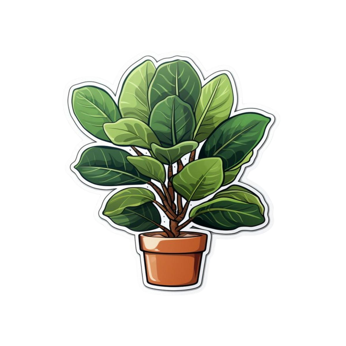 Fiddle Leaf Fig Plant Sticker | Houseplant Sticker BD