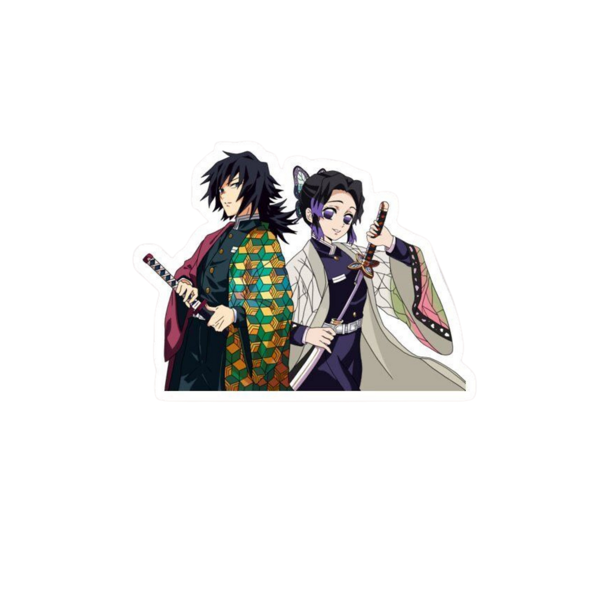 Giyu & Shinobu Sticker | Water & Insect Hashira | Demon Slayer