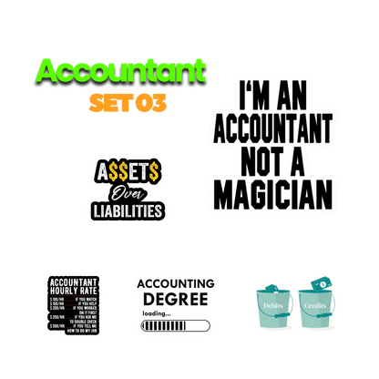 Accountant Sticker Set 3 | Sticker | Accountant