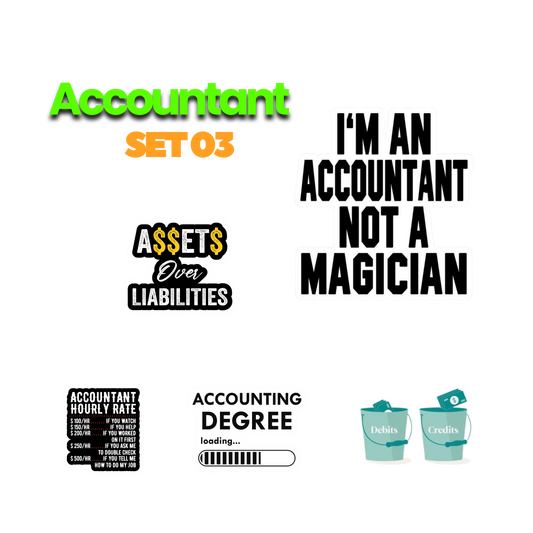 Accountant Sticker Set 3 | Sticker | Accountant