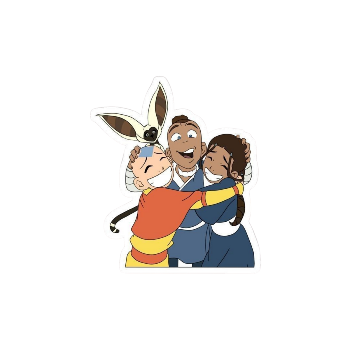 Avatar: The Last Airbender Aang & Friends Hug Sticker | Customized Sticker BD