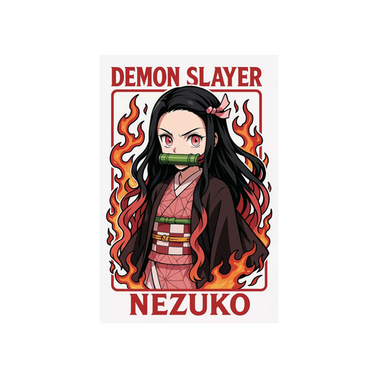Nezuko Kamado Sticker | Fire Mode & Flames | Demon Slayer