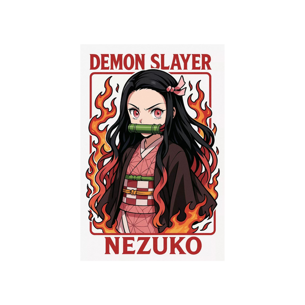Nezuko Kamado Sticker | Fire Mode & Flames | Demon Slayer