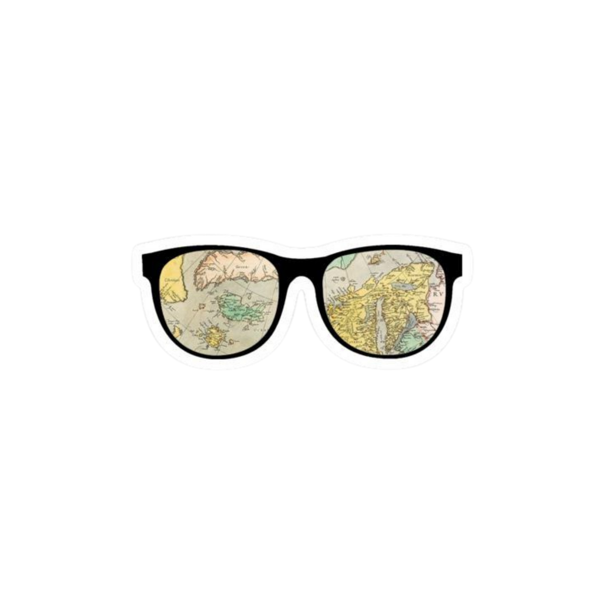 World Map Sunglasses Sticker | Air Force | Customized Sticker BD