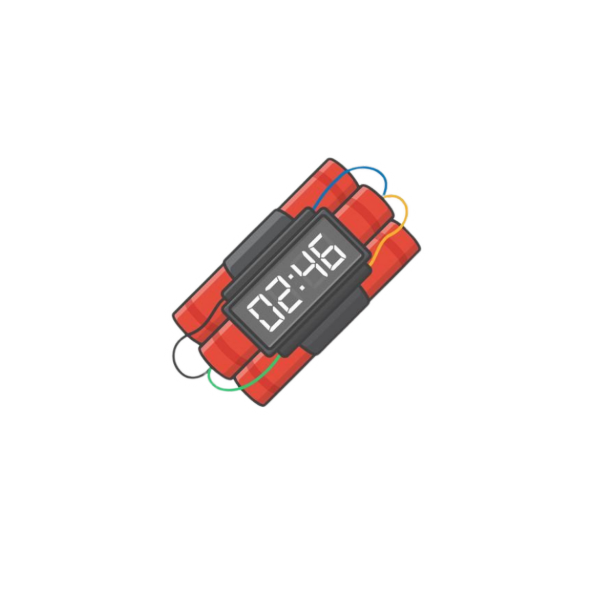 Digital Timer Dynamite Sticker | Combat & Military | Customized Sticker BD