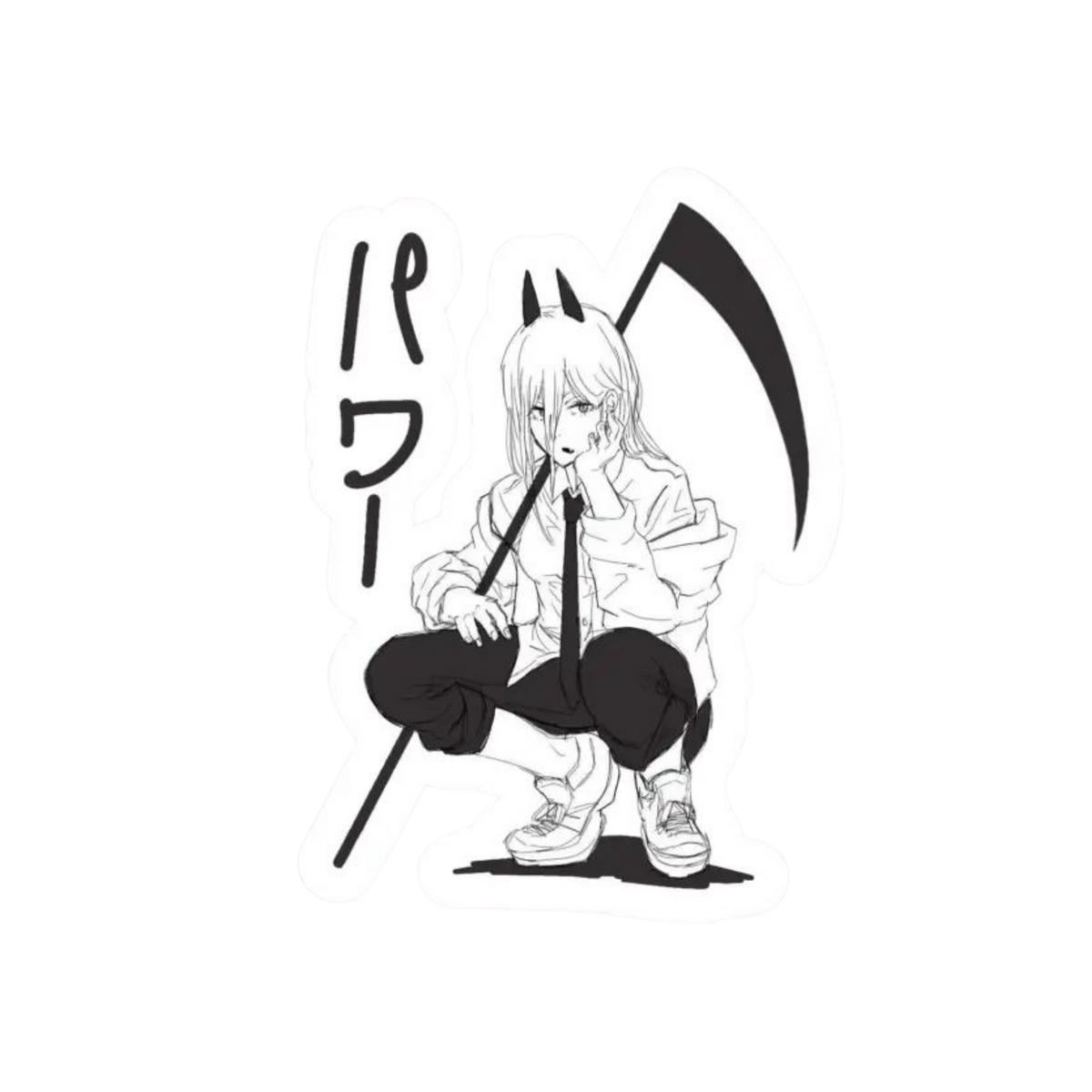 Power Squat Sticker | Chainsaw Man Anime Sticker | Customized Sticker BD