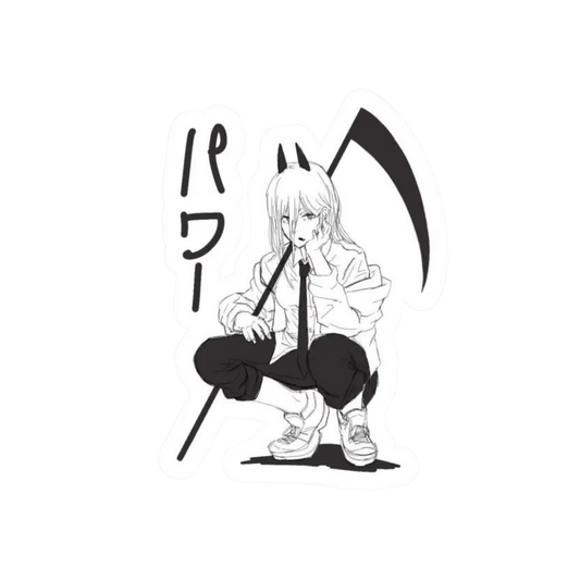 Power Squat Sticker | Chainsaw Man Anime Sticker | Customized Sticker BD