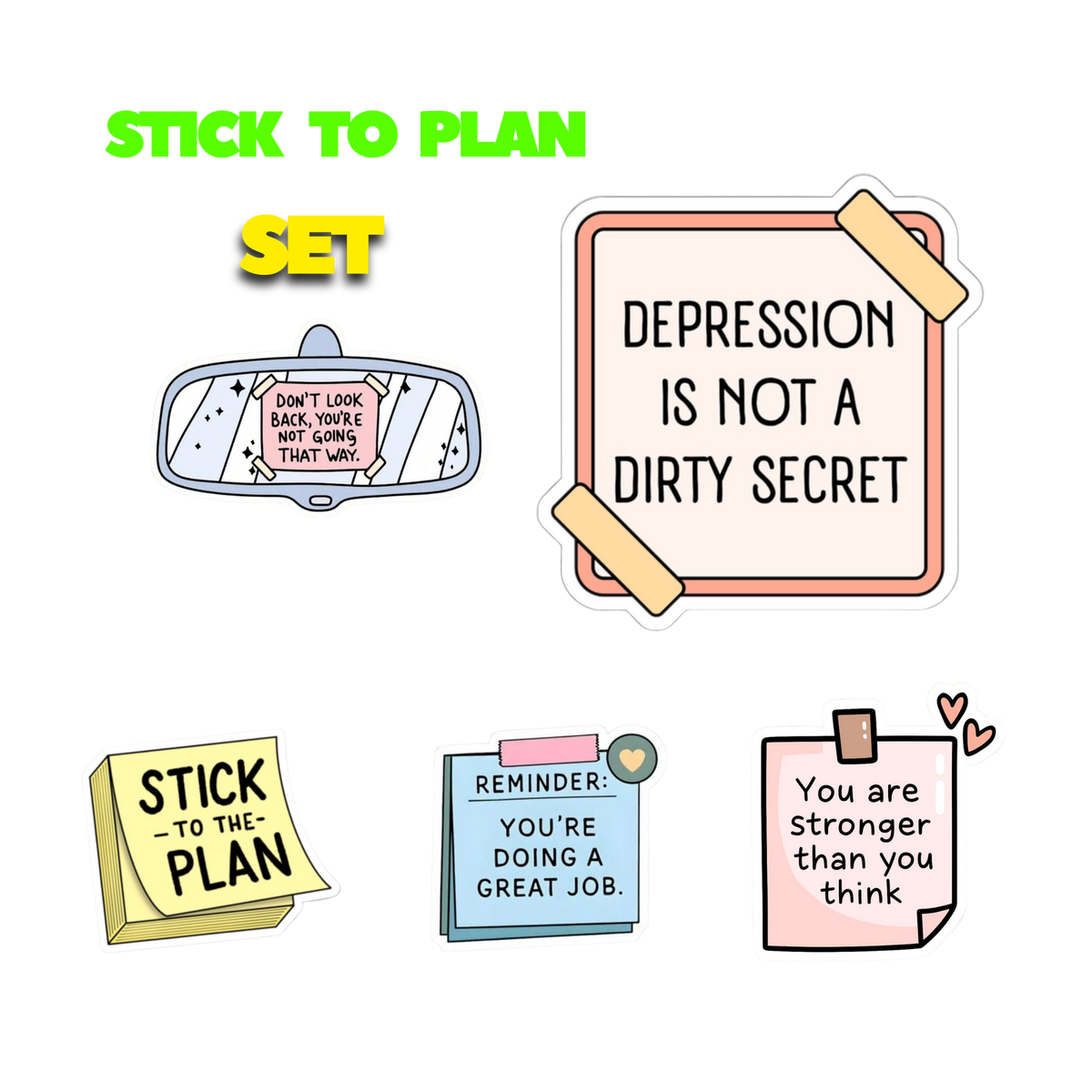 Stick To Plan Sticker Set | Customized Sticker BD