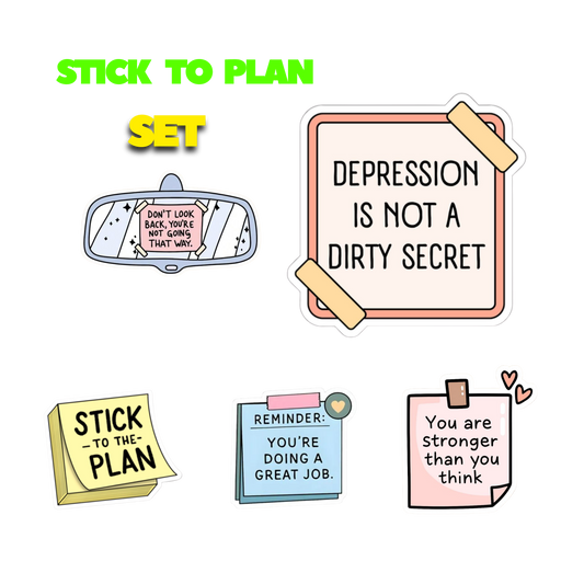 Stick To Plan Sticker Set | Customized Sticker BD