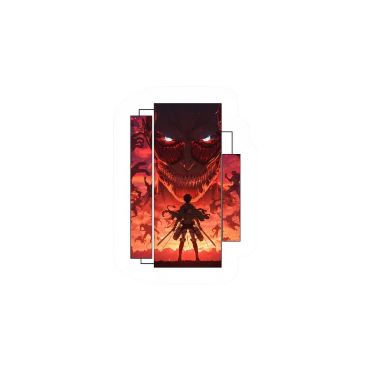 Titan Red Sky Panel Poster Sticker | Attack on Titan | Anime Sticker