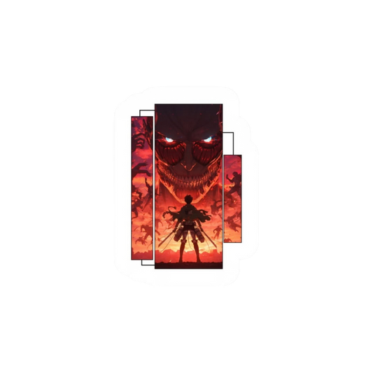 Titan Red Sky Panel Poster Sticker | Attack on Titan | Anime Sticker
