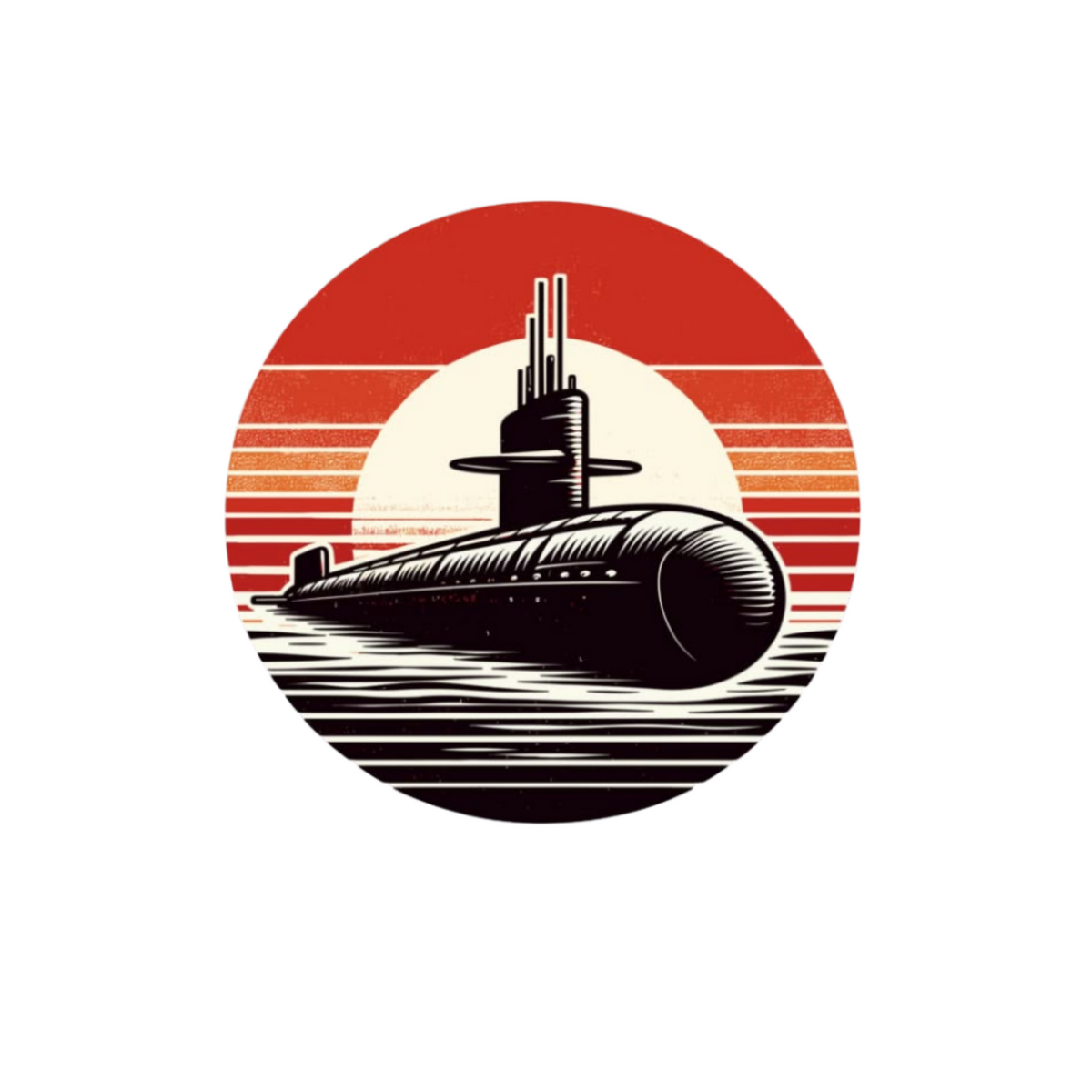 Submarine Sticker | Vintage Sunset | Customized Sticker BD