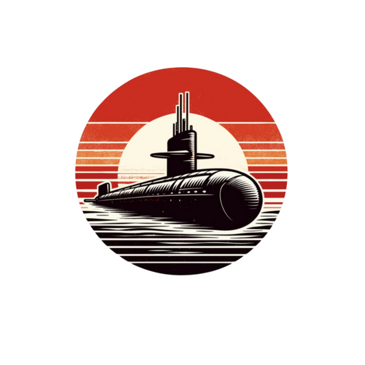 Submarine Sticker | Vintage Sunset | Customized Sticker BD