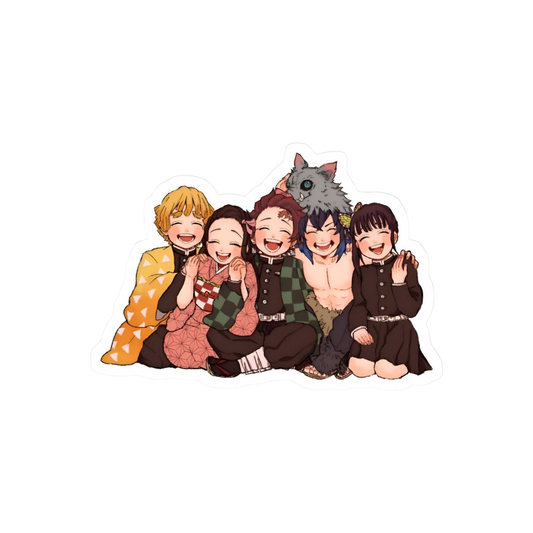 Chibi Squad Sticker | Happy Group | Kimetsu no Yaiba | Demon Slayer
