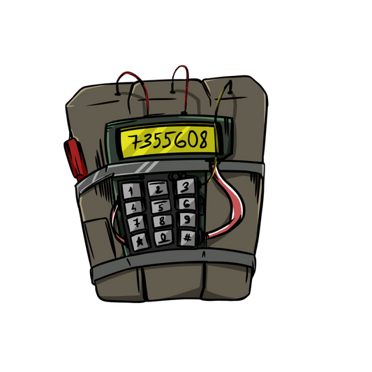 Digital Timer Bomb Sticker | Combat & Military | Customized Sticker BD