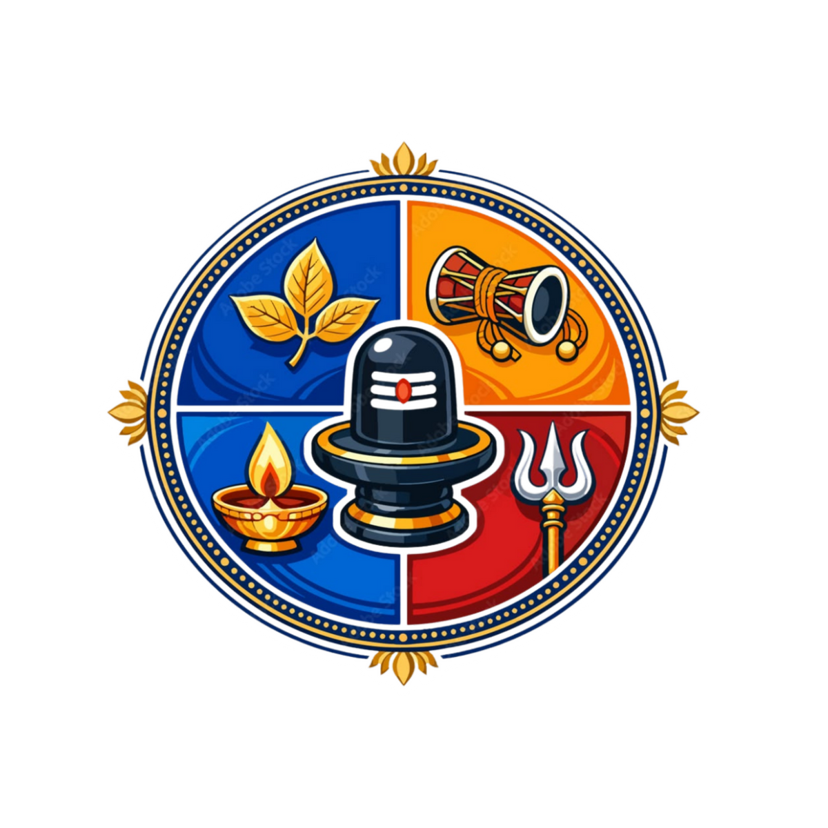 Shivalinga Mandala Sticker | Om, Gods, Mantras & Spritual Symbol | Customized Sticker BD