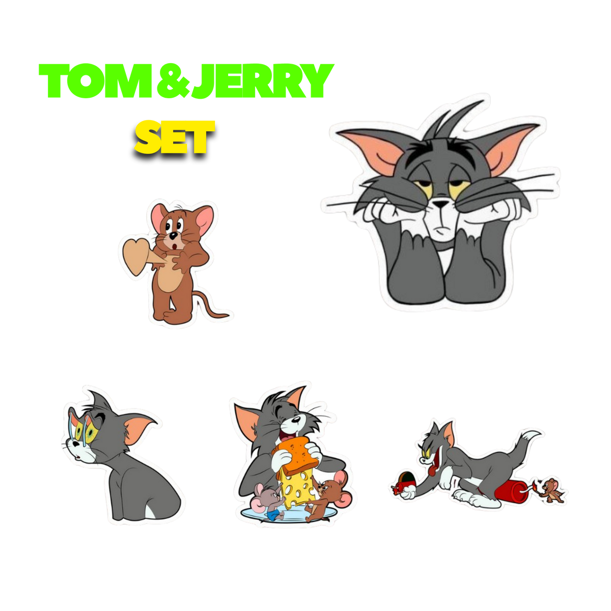 Tom & Jerry Sticker Set | Customized Sticker BD