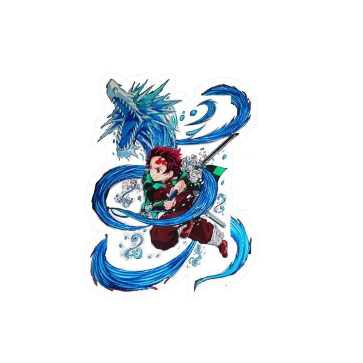 Tanjiro Kamado Sticker | Water Breathing Dragon | Demon Slayer