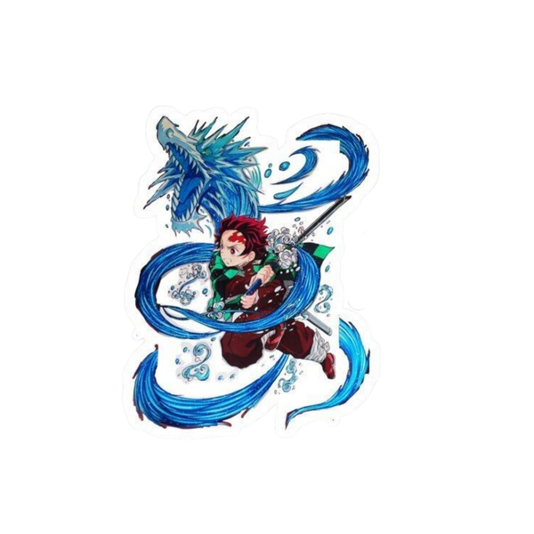 Tanjiro Kamado Sticker | Water Breathing Dragon | Demon Slayer