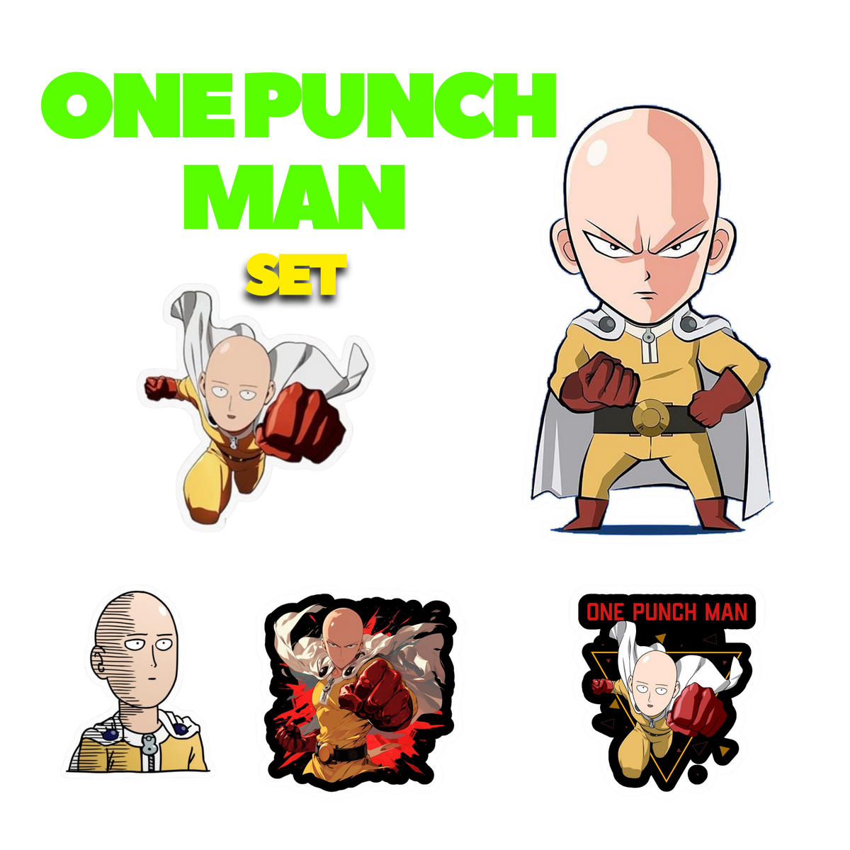 One Punch Man Sticker Set | Customized Sticker BD