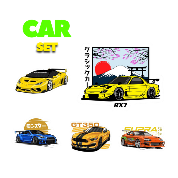 Racing Car Set | Sticker | JDM CAR