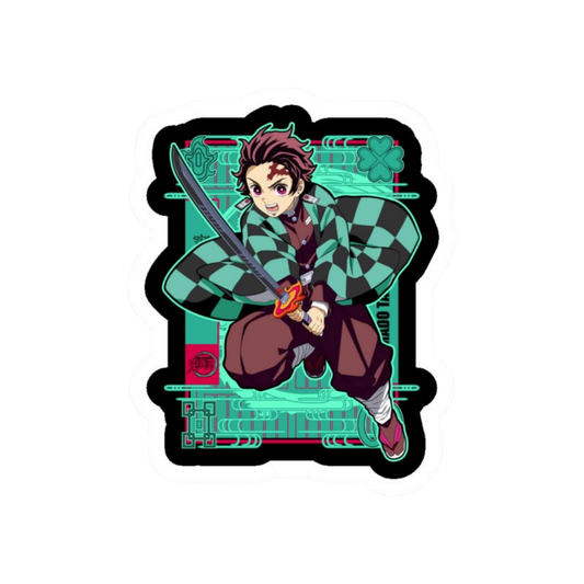Tanjiro Kamado Sticker | Cyberpunk Neon | Demon Slayer
