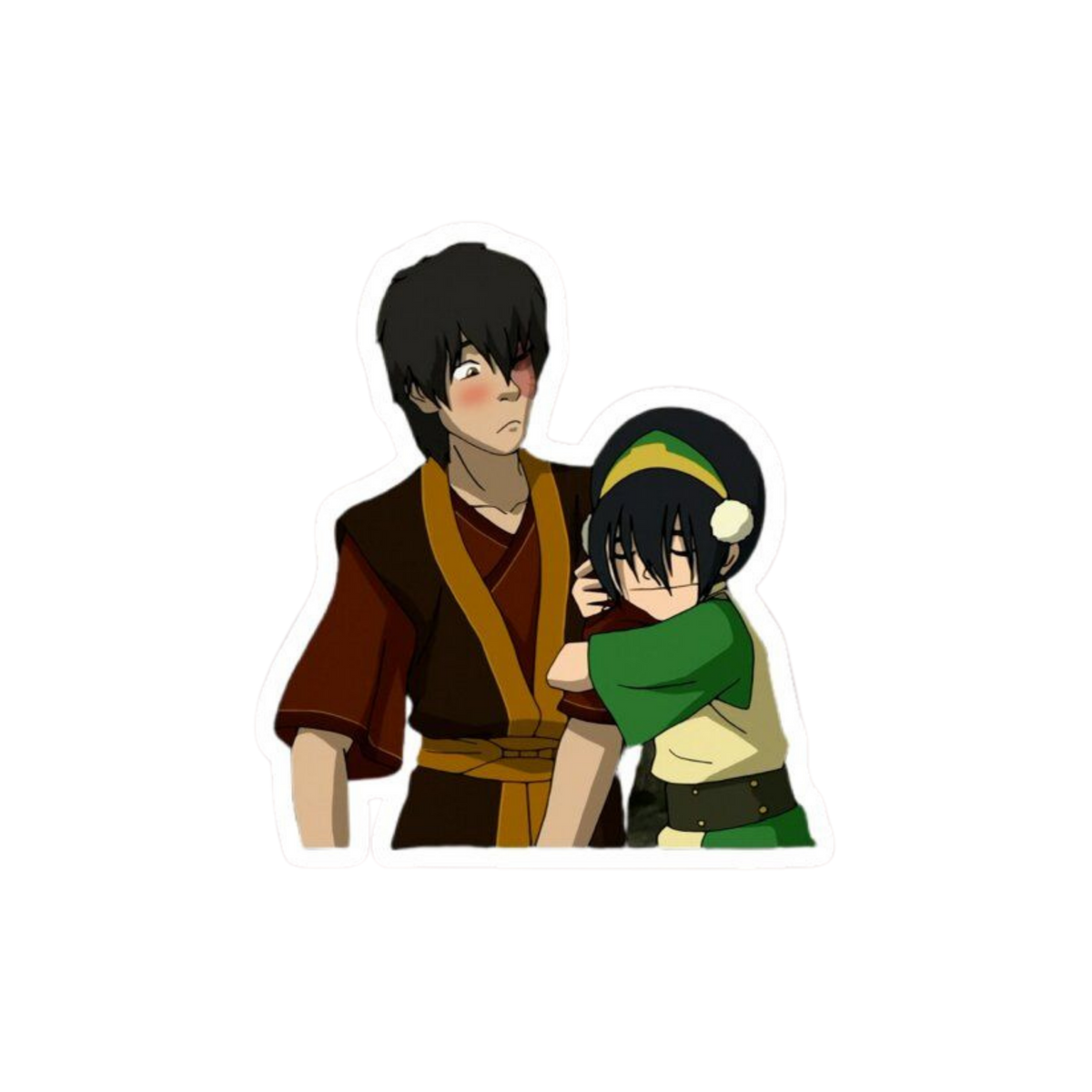 Avatar: The Last Airbender Toph & Zuko Hug Sticker | Customized Sticker BD