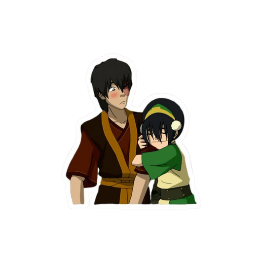 Avatar: The Last Airbender Toph & Zuko Hug Sticker | Customized Sticker BD