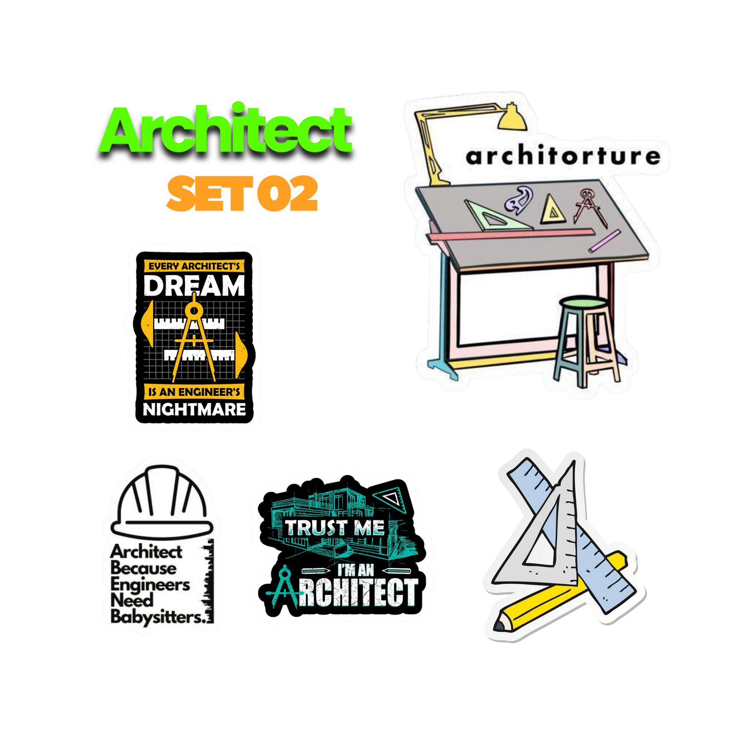 Architect Sticker Set 2 | Sticker | Architect