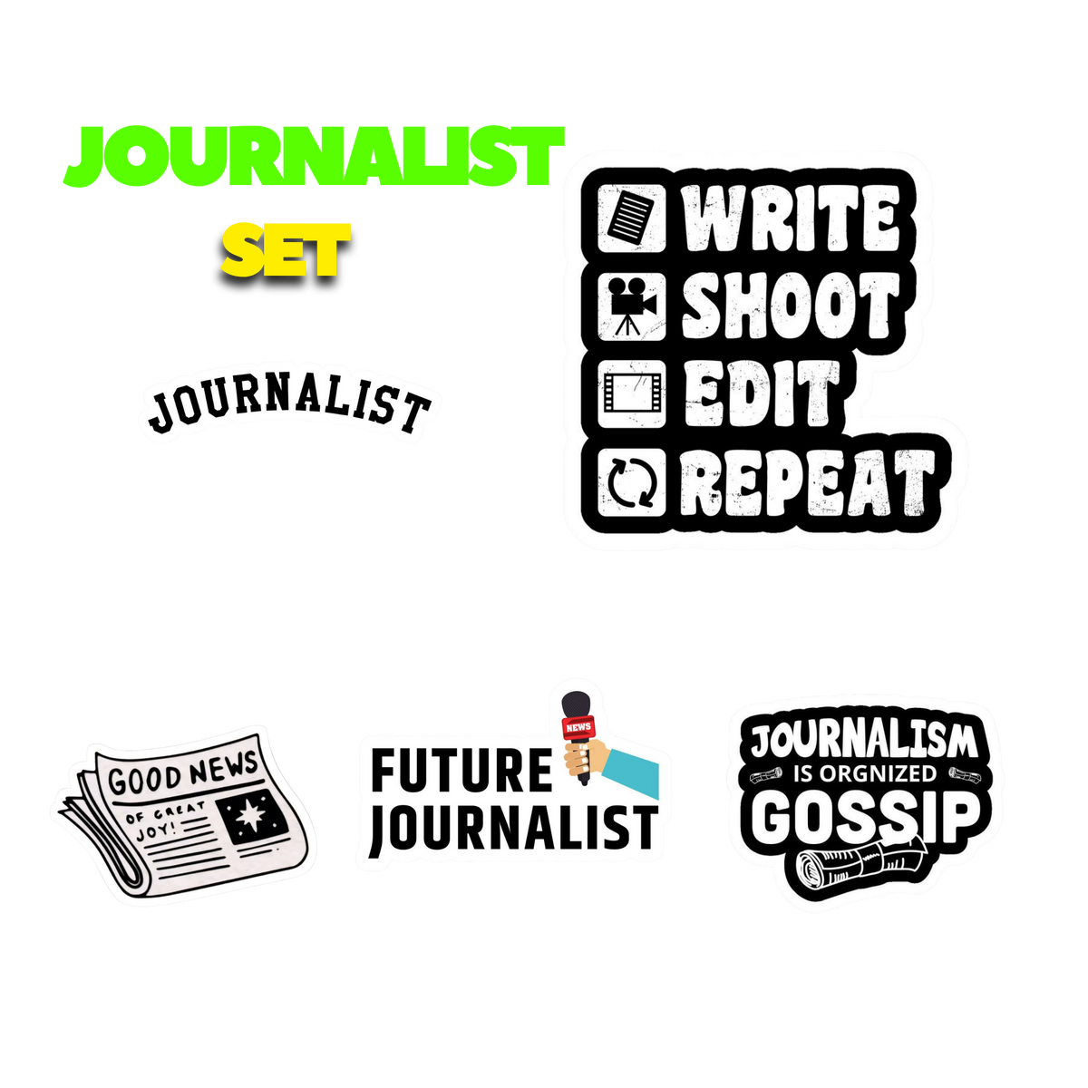 Journalist Sticker Set | Customized Sticker BD