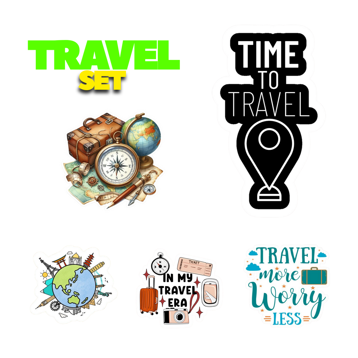Travel Sticker Set | Premium Sticker | Customized Sticker BD
