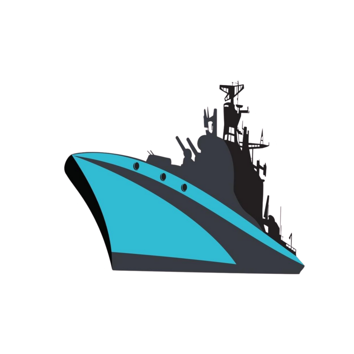 Warship Sticker | Turquoise Design | Customized Sticker BD