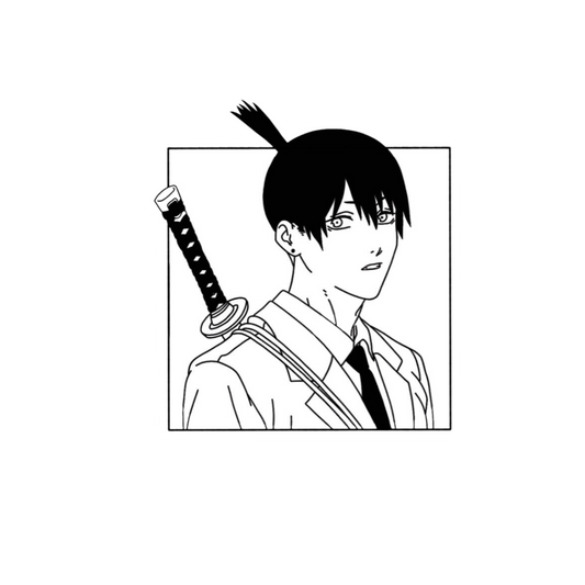 Aki Hayakawa Katana Sticker | Chainsaw Man Anime Sticker | Customized Sticker BD