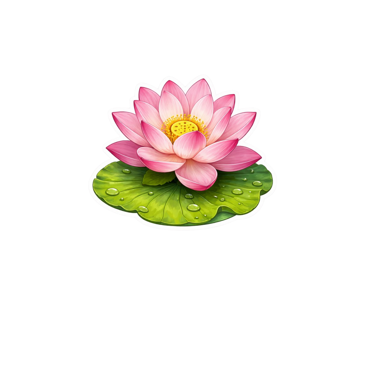 Pink Lotus Flower Sticker | Floral Sticker BD
