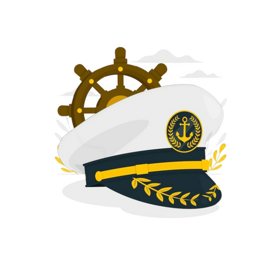 Captain Hat Sticker | Anchor Wheel | Customized Sticker BD