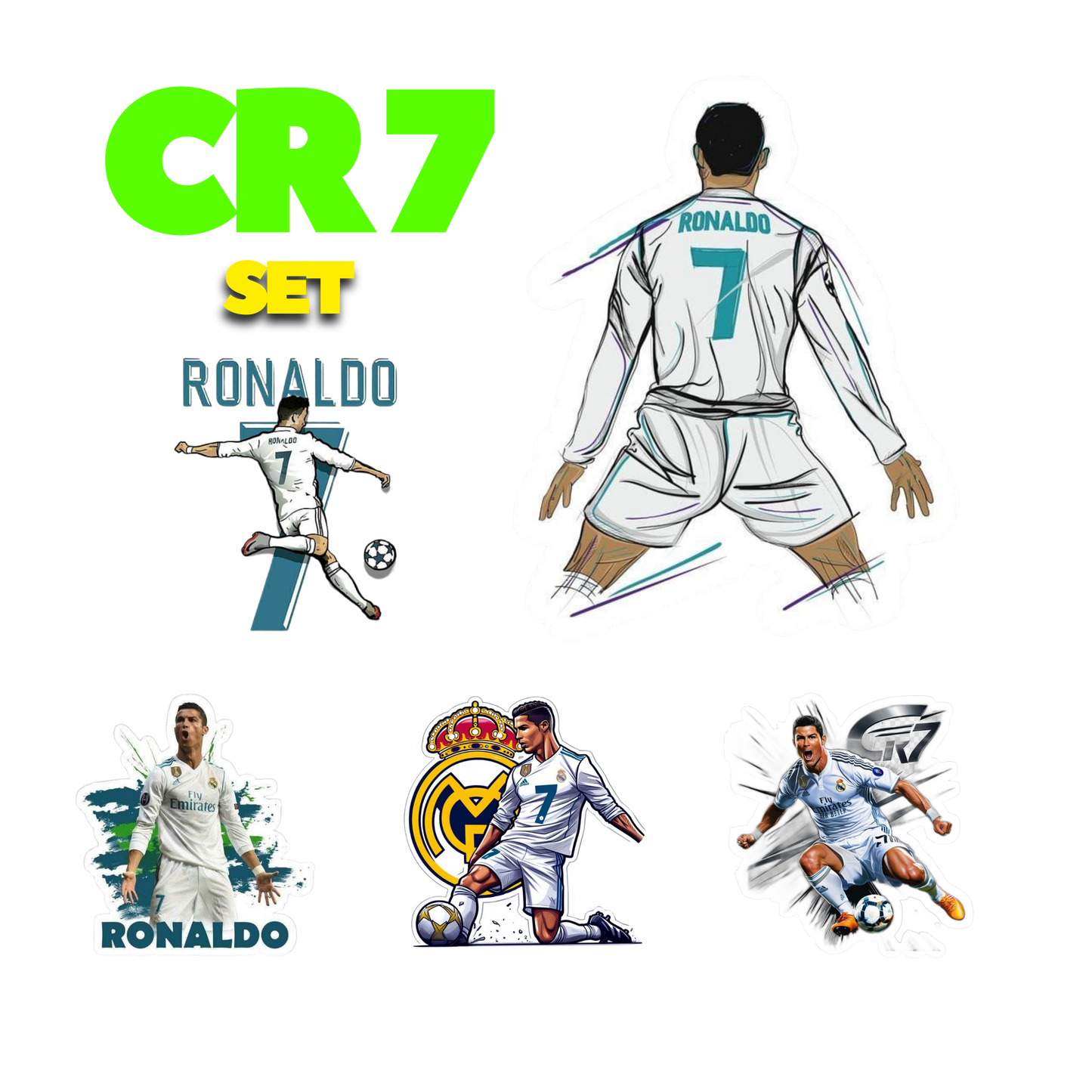 CR 7 Set | Cristiano Ronaldo | Portugal Football Sticker