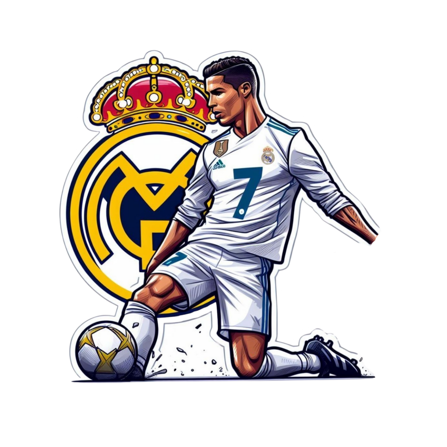 Cristiano Ronaldo 4 | CR 7 | Portugal Football Sticker | Customized Sticker