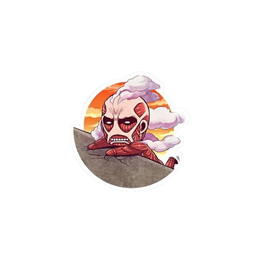 Chibi Colossal Titan Wall Peek Sticker | Attack on Titan | Anime Sticker