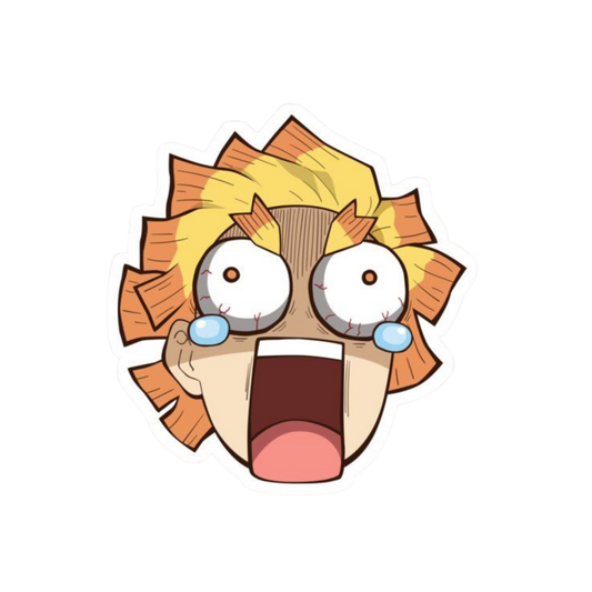 Zenitsu Agatsuma Sticker | Scared Crying Face | Demon Slayer