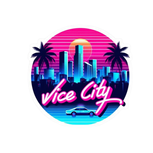 Vice City Sticker 11 | Premium Sticker Paper | Customized Sticker BD