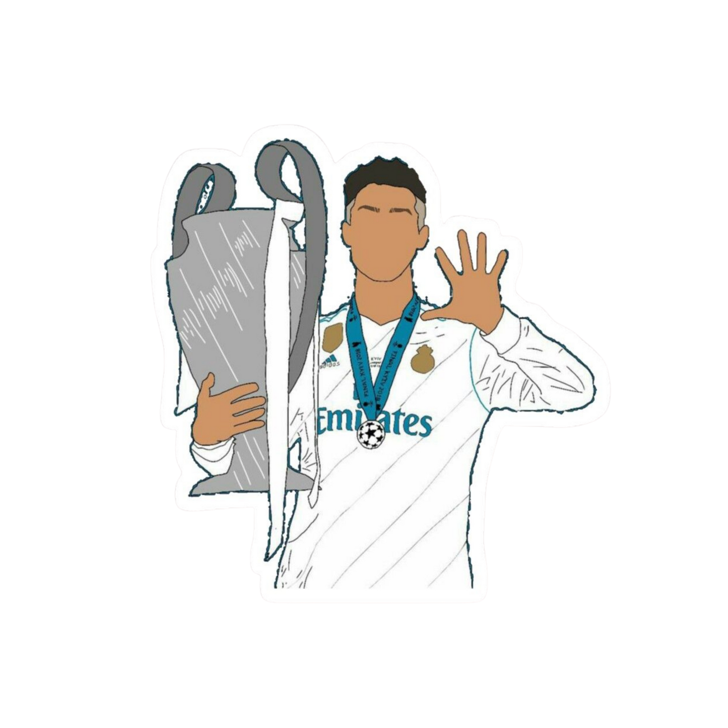 Cristiano Ronaldo 8 | CR 7 | Portugal Football Sticker | Customized Sticker