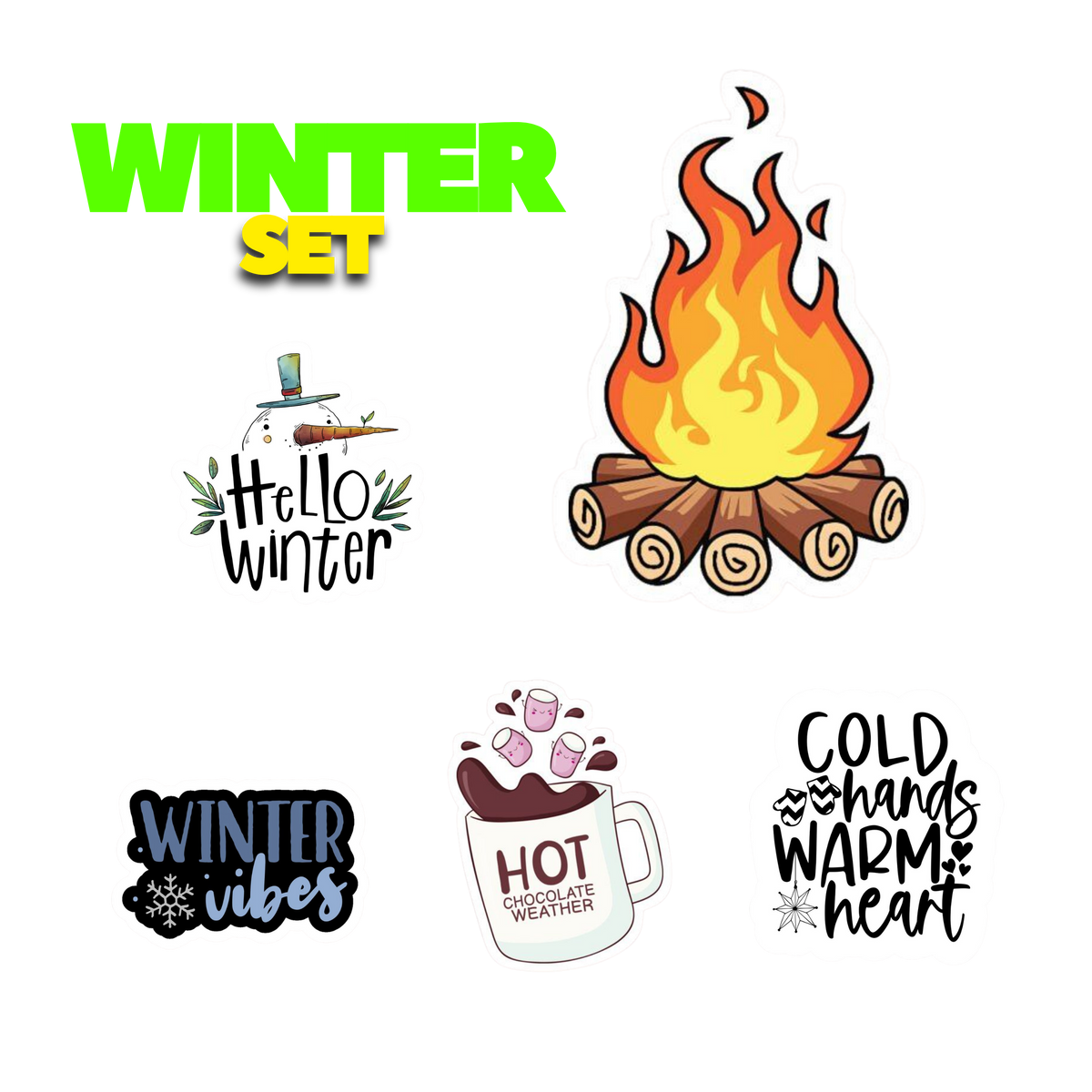 Winter Sticker Set | Customized Sticker BD
