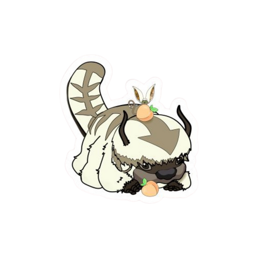 Avatar: The Last Airbender Appa & Momo Peach Sticker | Customized Sticker BD