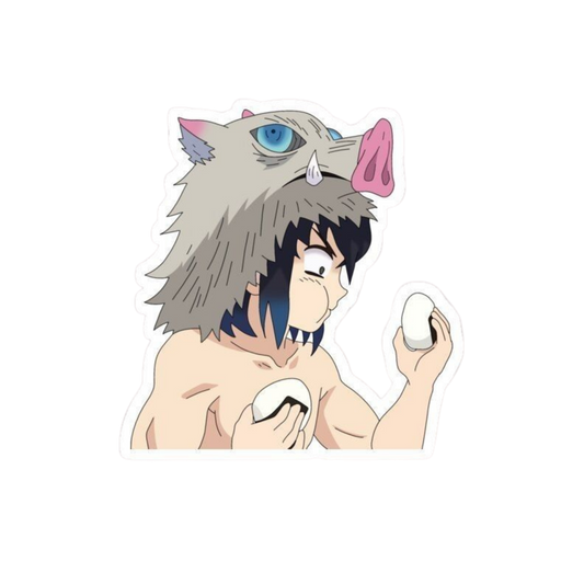 Inosuke Hashibira Sticker | Egg Curious Face | Demon Slayer