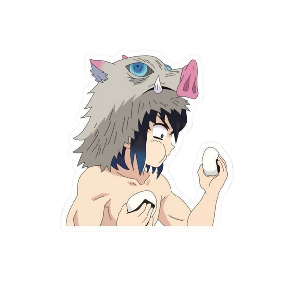 Inosuke Hashibira Sticker | Egg Curious Face | Demon Slayer