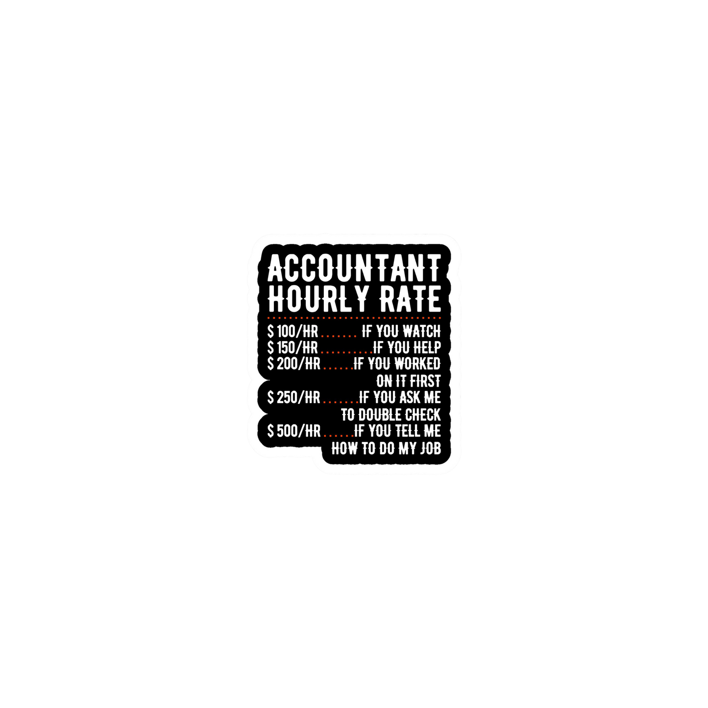 Accountant 12 | Sticker | Customized Sticker