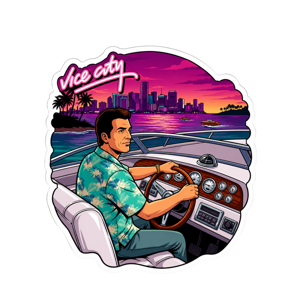 Vice City Sticker 27 | Customized Sticker BD