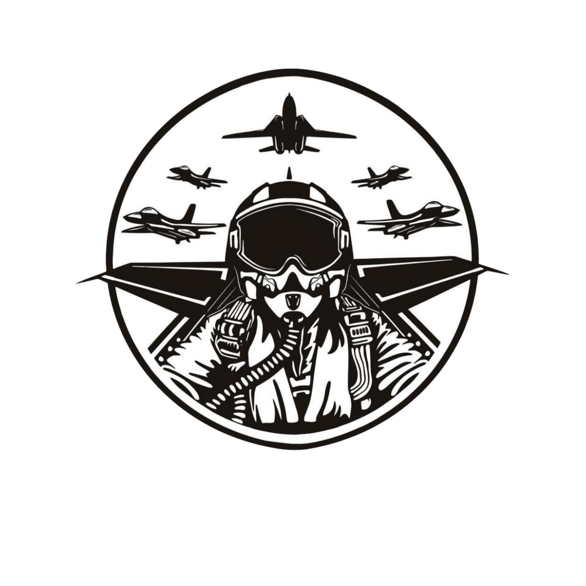 Fighter Pilot Air Force Sticker | Air Force | Customized Sticker BD